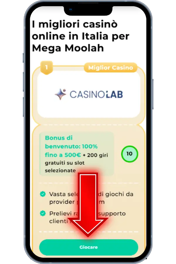 Scegli un casinò Mega Moolah con licenza