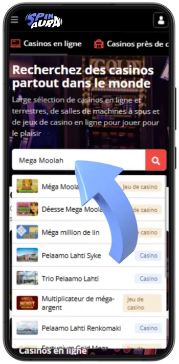 Mega Moolah étape 2 : trouver la machine au casino